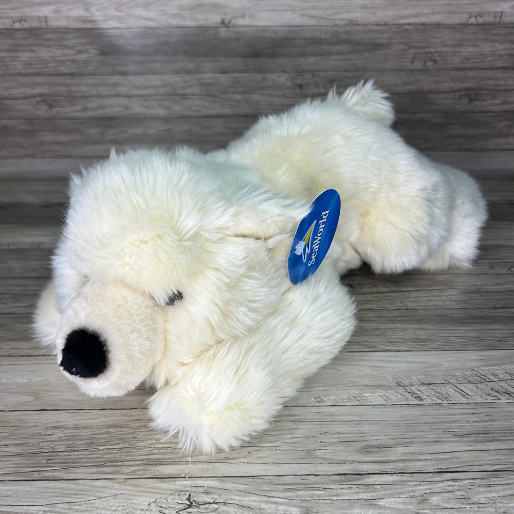 SeaWorld Polar Bear Plush Stuffed Animal Souvenir Realistic